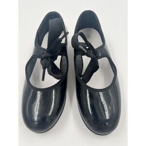 Spotlights Girls Tap Shoes Black Mary Jane Size 13.5 Lace Up Dance
